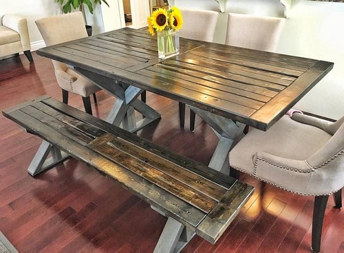 Picnic Bench 16 Stunning Designs And Tables 2018 Reclaimed Wood Trestle Style Table How To Build A Picnic Bench