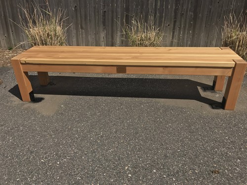 Long Wooden Bench