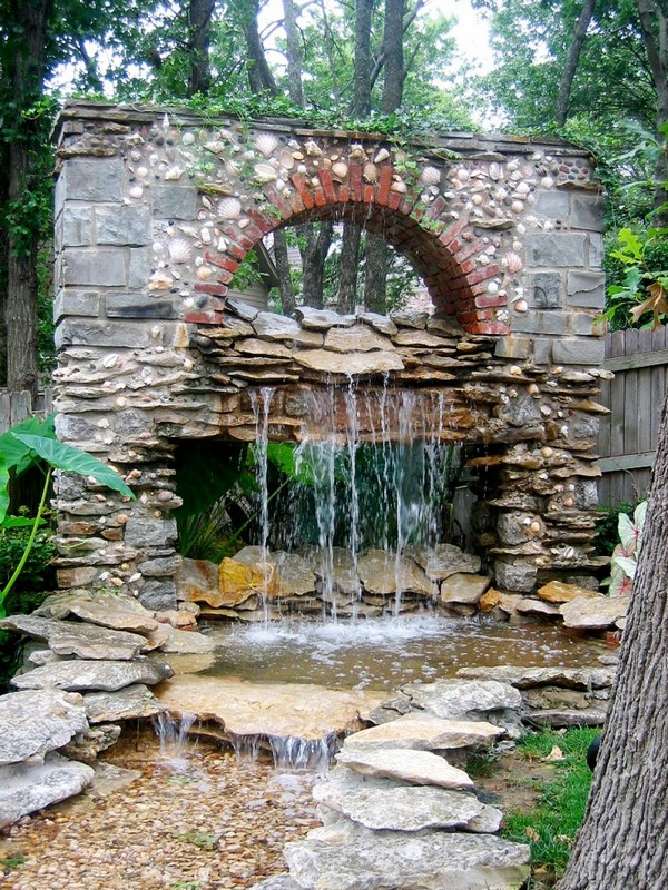 Large Faux Rock Garden Waterfalls