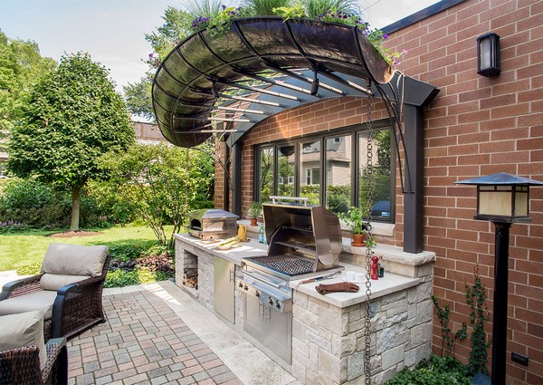 outdoor kitchen designs with pergolas - planted well